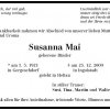 Binder Susanna 1921-2009 Todesanzeige